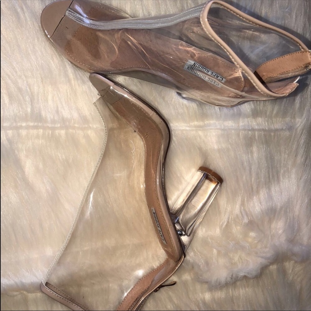 Transparent Peep Toe Heel